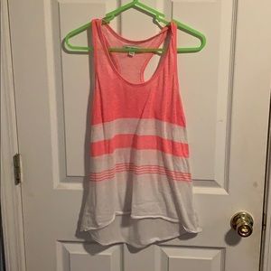 Pink and white striped American Eagle tank top